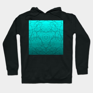 Elegant Teal Gradient pattern Hoodie